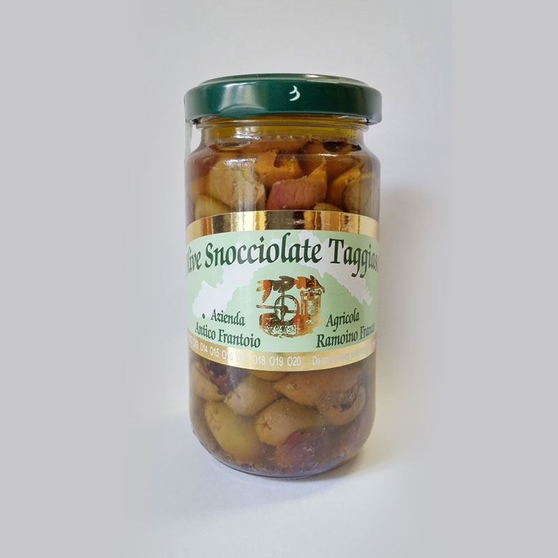 Olive taggiasche snocciolate sott'olio 180 gr